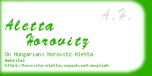 aletta horovitz business card